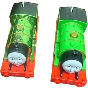 Lot Of 2 Thomas Friends Percy Limited Metallic Green Motorized 2013 Train WORKS
